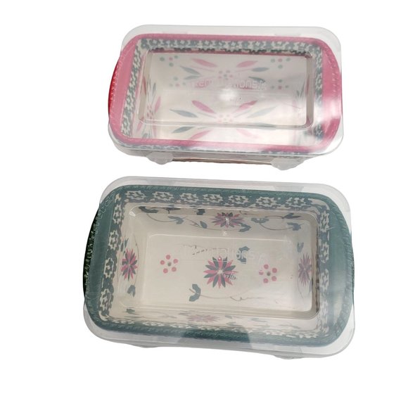 Temptations Holiday Baking Dishes Set 12 Oz Lidded by Tara PD22 - Picture 5 of 10